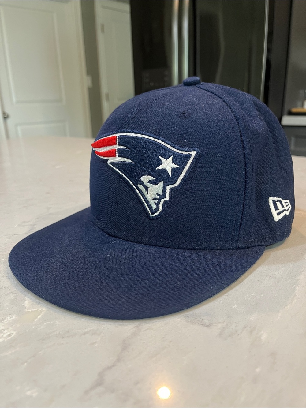 New Era Navy Blue New England Patriots Fitted Hat